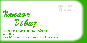 nandor dibuz business card
