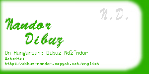 nandor dibuz business card